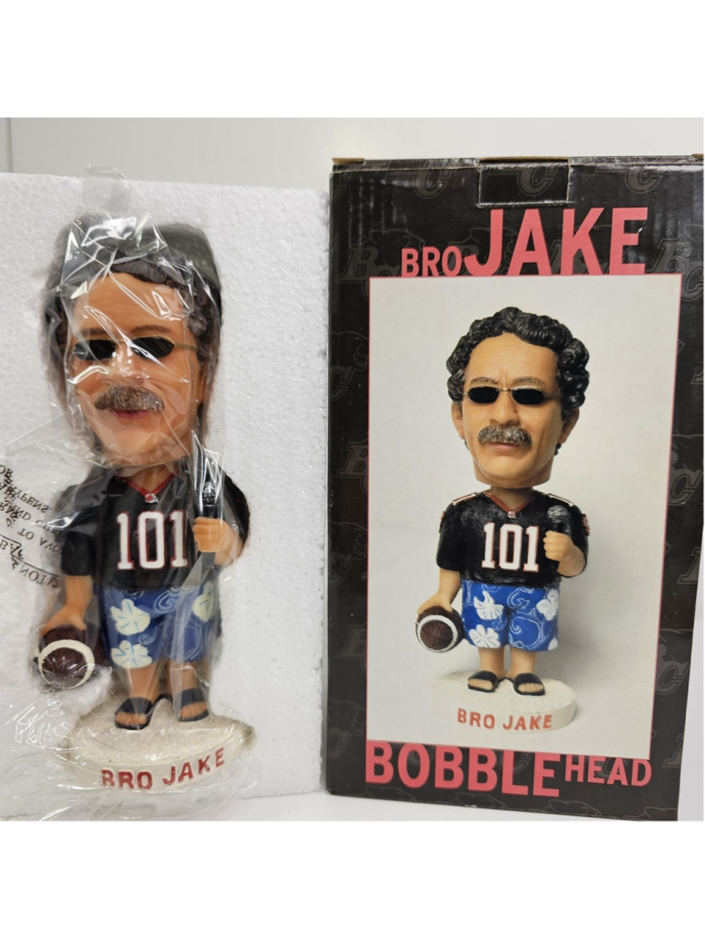 Bro Jake CFL BC Lions Bobblehead Rare Canada Football Rock 101 With Box